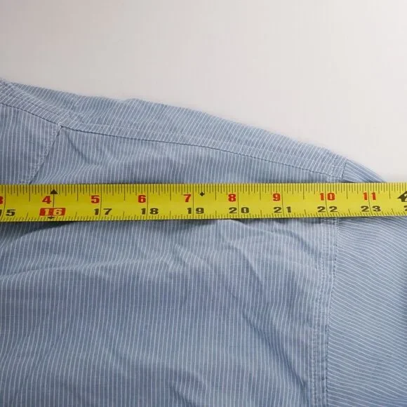 Polo Ralph Lauren Sleep Shirt Men's Large Blue Striped Pullover Long Sleeve - Picture 7 of 10